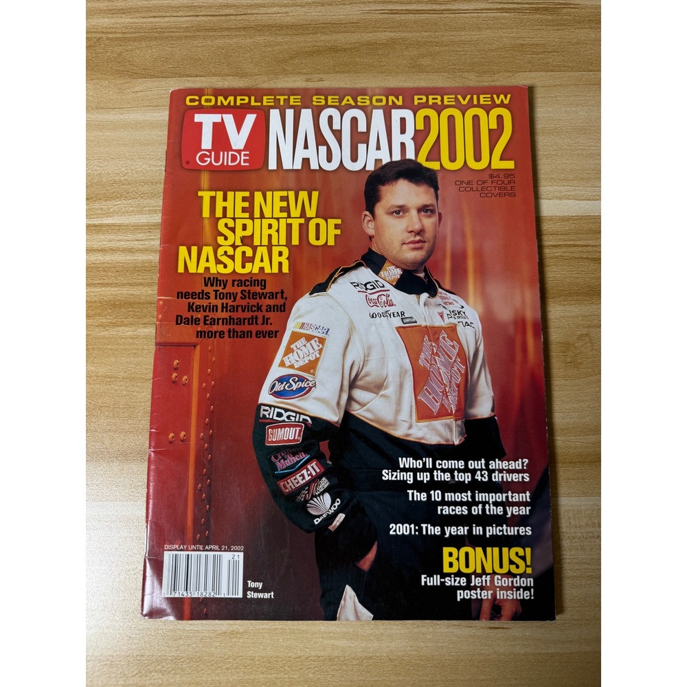 TV Guide NASCAR 2002 Complete Season Preview Magazine Tony Stewart‎ Cover